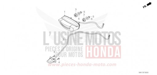 TAILLIGHT/LICENSE LIGHT CBR650RAM de 2021